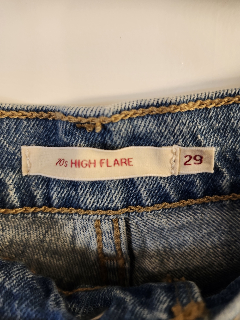 Levi's 70s High Flare Light Blue Denim Jeans